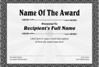 Award Certificate Template Doc Docx Examples In Pdf Word Within Free Free Art Award Certificate Templates Editable
