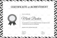Badminton Achievement Certificate Design Template In Psd, Word Throughout Tennis Achievement Certificate Templates