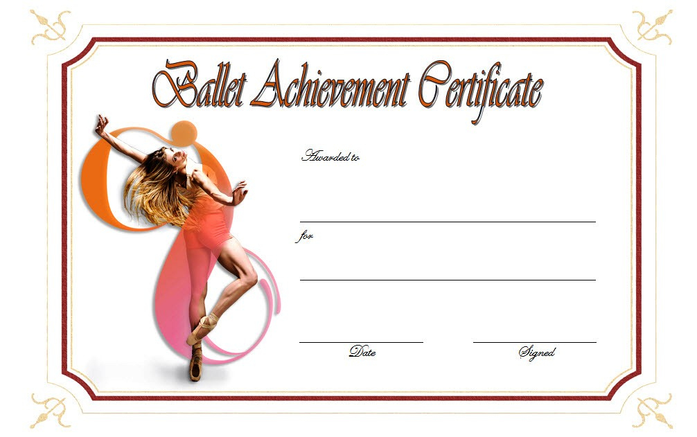 Ballet Certificate Templates [10+ Fancy Designs Free Download] Throughout Fantastic Ballet Certificate Templates
