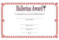 Ballet Certificate Templates [10+ Fancy Designs Free Download] With Fantastic Ballet Certificate Templates