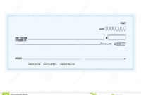 Bank Check Stock Vector. Illustration Of Cheque, Blank For Free Blank Cheque Template Uk
