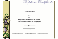 Baptism Certificate Printable Certificate With Regard To New Roman Catholic Baptism Certificate Template