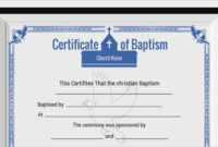 Baptism Certificate Template 15+ Free Pdf, Word Inside New Roman Catholic Baptism Certificate Template