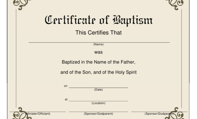 Baptism Certificate Template Download Printable Pdf With Baptism Certificate Template Download