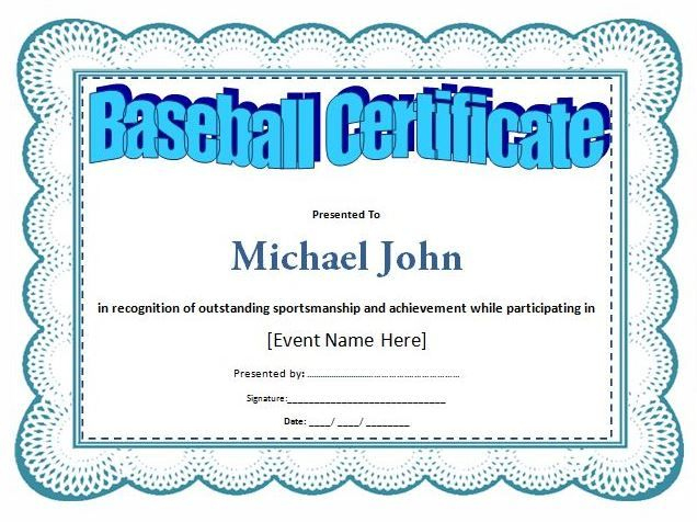 Baseball Award Certificate Template | Baseball Award Inside Fantastic Baseball Achievement Certificates