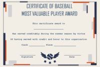 Baseball Mvp Certificate: 10 Templates To Customize Online Pertaining To Simple Mvp Certificate Template