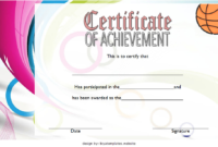 Basketball Achievement Certificate Template Free 1 Di 2020 Regarding Tennis Achievement Certificate Templates