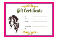 Beauty Salon Gift Certificate Free Download In 2020 | Gift Throughout New Nail Gift Certificate Template Free