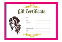Beauty Salon Gift Certificate Free Download In 2020 | Gift Throughout Salon Gift Certificate Template