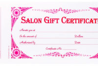 Berkeley Beauty Company Inc Salon Gift Certificate 315 Pertaining To Beauty Salon Gift Certificate