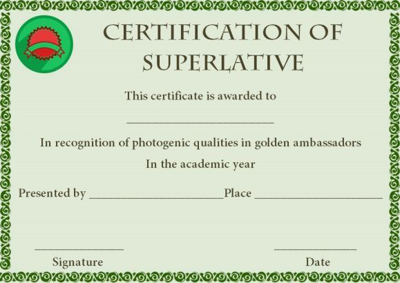 Best Superlative Certificate Templates Amazing Within Superlative Certificate Templates