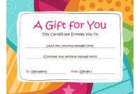 Birthday Gift Certificate (Bright Design) Templates Throughout Gift Certificate Log Template