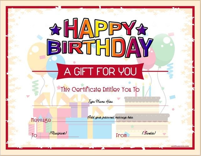 Birthday Gift Certificate For Ms Word Download At Http Pertaining To New Free Funny Certificate Templates For Word