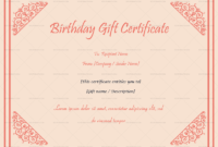 Birthday Gift Certificate (Pink, #91) Doc Formats In With Regard To Awesome Pink Gift Certificate Template