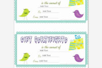 Birthday Gift Certificate Template Inspirational 44 Free Within New Free Funny Certificate Templates For Word
