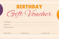 Birthday Gift Voucher Printable Format Birthday Gift In Present Certificate Templates