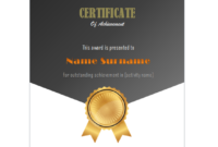 Black Microsoft Word Certificate Of Achievement Template Within Downloadable Certificate Templates For Microsoft Word