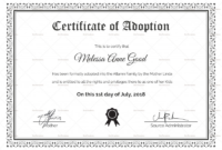 Blank Adoption Certificate Template Unique Adoption Inside Fascinating Pet Adoption Certificate Editable Templates