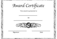 Blank Award Certificate Templates Word (3 | Certificate Intended For Blank Award Certificate Templates Word