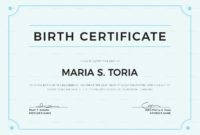 Blank Birth Certificate Design Template In Psd, Word In Official Birth Certificate Template