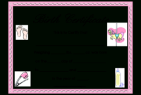 Blank Birth Certificate Template 2 | Legalforms With Girl Birth Certificate Template