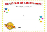 Blank Certificate Of Achievement How To Create A Throughout Blank Certificate Of Achievement Template
