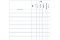 Blank Cleaning Schedule Template (6 Di 2020 With Blank Cleaning Schedule Template
