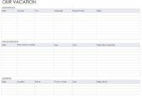 Blank Itinerary Templates Word Excel Samples In Blank In Blank Trip Itinerary Template