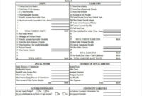 Blank Personal Financial Statement 6 Personal Financial With Regard To Blank Personal Financial Statement Template