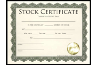 Blank Share Certificate Template Free Professional Pertaining To Free Blank Share Certificate Template Free