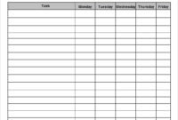 Blank Weekly Checklist Template | Examples And Forms For Blank Checklist Template Word