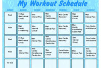 Blank Workout Schedule Template Regarding Amazing Blank Workout Schedule Template