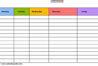 Blank Workout Schedule Template | Think Moldova Within Blank Workout Schedule Template