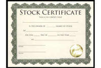 Blankmswordstockcertificatetemplatepdfs With Blank Share With Stock Certificate Template Word