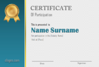 Blue Editable Word Certificate Of Participation Template Pertaining To Awesome Certification Of Participation Free Template