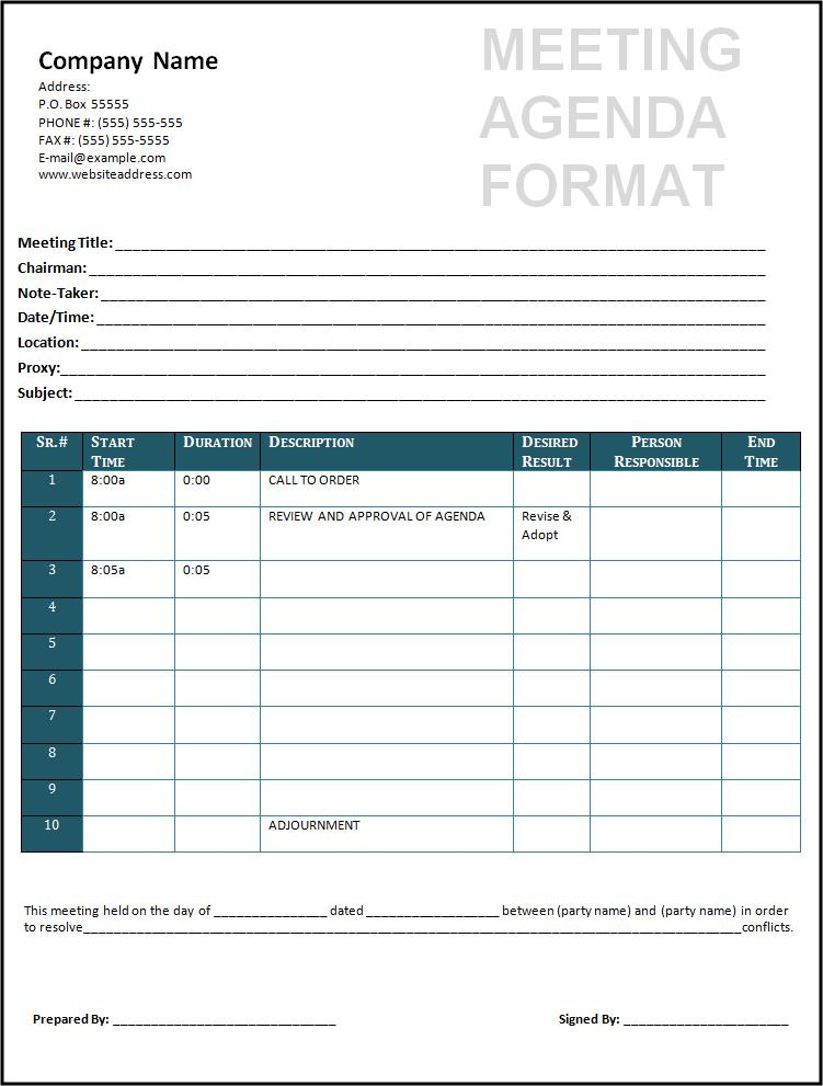 Board Meeting Agenda Templates | 10+ Printable Word, Excel Within Word Agenda Template Free Download