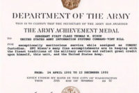Certificate Of Achievement Army Template Best Templates With Army Certificate Of Achievement Template