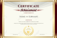 Certificate Of Achievement Template ~ Addictionary With Regard To Word Template Certificate Of Achievement