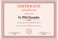 Certificate Of Appreciation Design Template In Psd, Word Inside Certificate Of Recognition Template Word