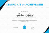 Certificate Of Athletic Achievement Design Template In Psd With Regard To Fascinating Tennis Achievement Certificate Templates