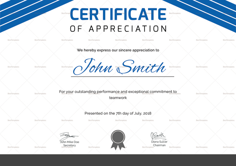 Certificate Of Athletic Award Design Template In Psd, Word For Awesome Athletic Certificate Template