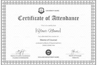 Certificate Of Attendance Template Calep.midnightpig.co Throughout Fascinating Printable Perfect Attendance Certificate Template