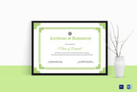 Certificate Of Authenticity Design Template In Psd, Word Pertaining To Awesome Authenticity Certificate Templates Free