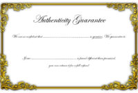 Certificate Of Authenticity Templates Free [10+ Limited In Free Art Certificate Templates