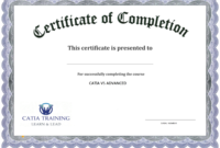 Certificate Of Completion Templates Free Download Images Pertaining To Certificate Of Completion Template Free Printable