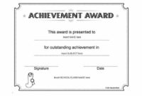 Certificate Of Excellence Template Free Download (6 For Certificate Of Excellence Template Free Download