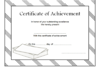 Certificate Of Outstanding Achievement Template Free 4 In Within Outstanding Performance Certificate Template