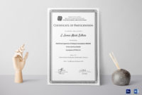 Certificate Of Participation Design Template In Psd, Word Within Free Templates For Certificates Of Participation