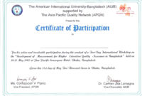 Certificate Of Participation Template Word Great Sample Regarding Awesome Certification Of Participation Free Template