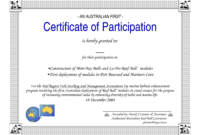 Certificate Of Participation Word Template Throughout Intended For New Free Templates For Certificates Of Participation